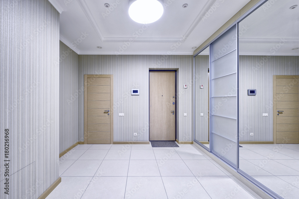 Russia,Moscow - The interior design of the hall in a new apartment. Russia,Moscow - The interior design of the hall in a new apartment.