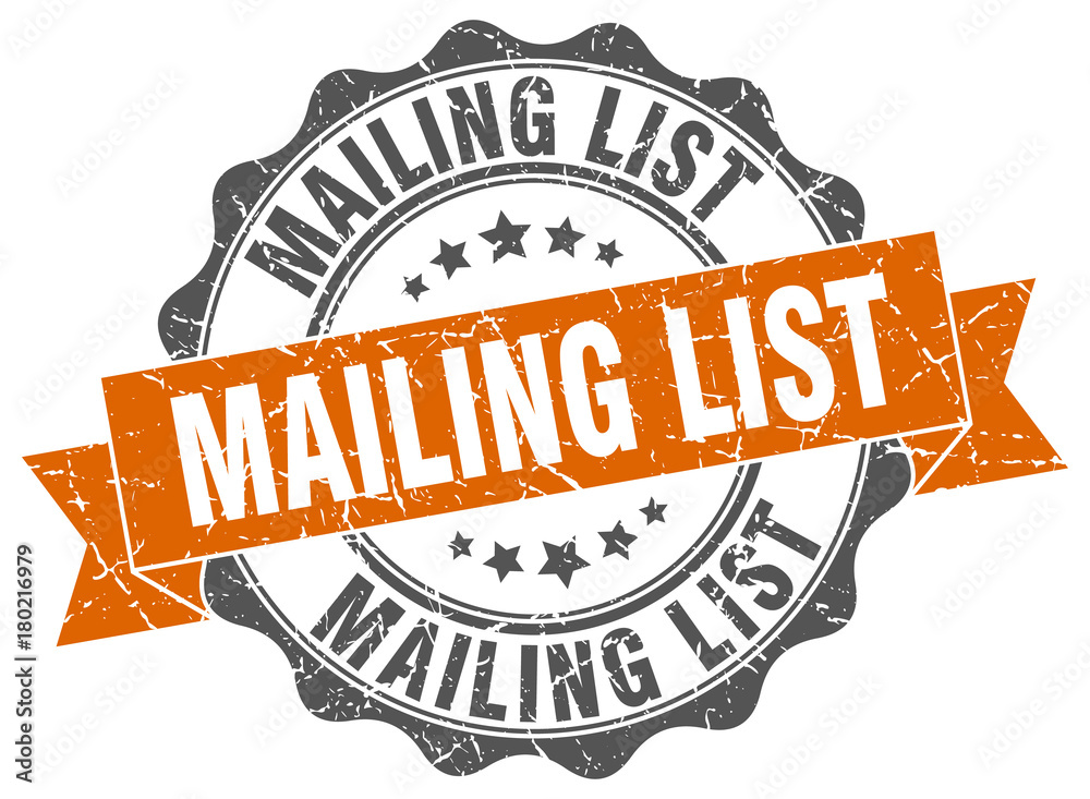 Obraz premium mailing list stamp. sign. seal