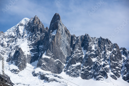 Fototapeta Naklejka Na Ścianę i Meble -  Panoramic view of french Alps