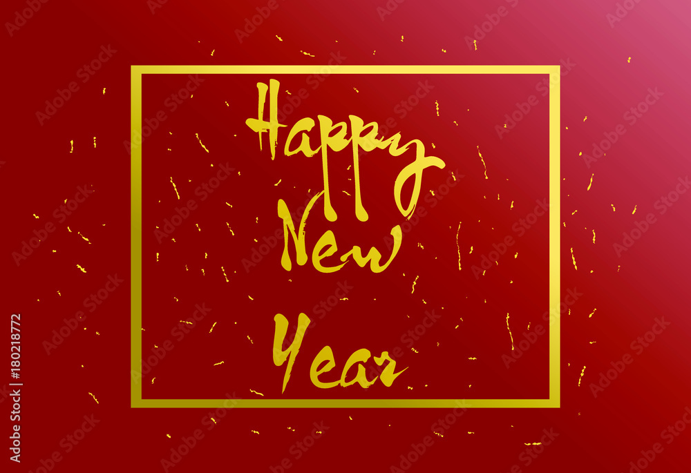 Naklejka premium New year wishing word design pattern