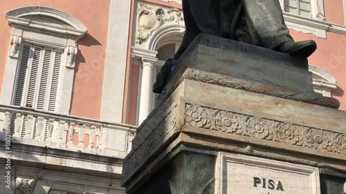 Garibaldi Statue in Pisa center, Italy. photo