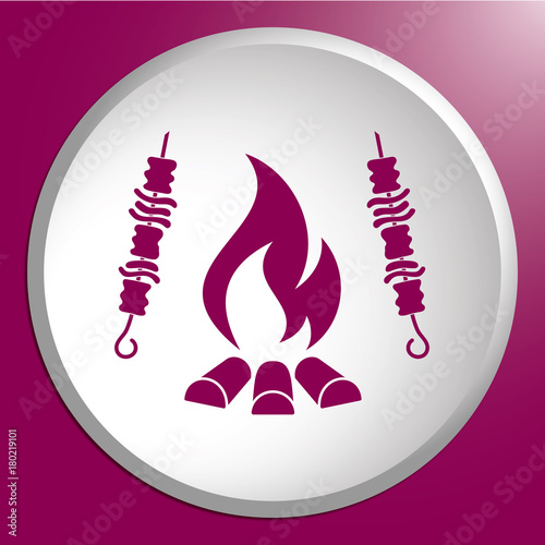 Grilled kebab icon