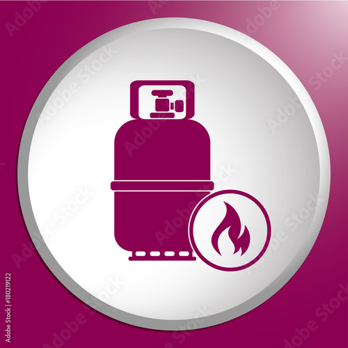 Camping gas bottle icon