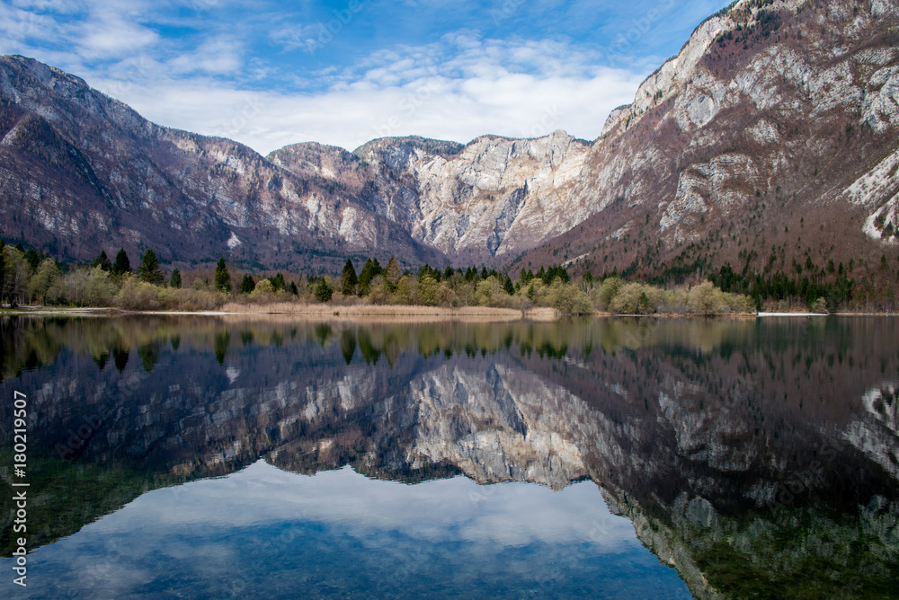 Bohinj lake in Triglav National Park, Slovenia