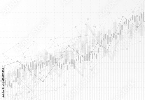 Business candle stick graph chart of stock market investment trading on dark background design. Bullish point, Trend of graph. Vector illustration