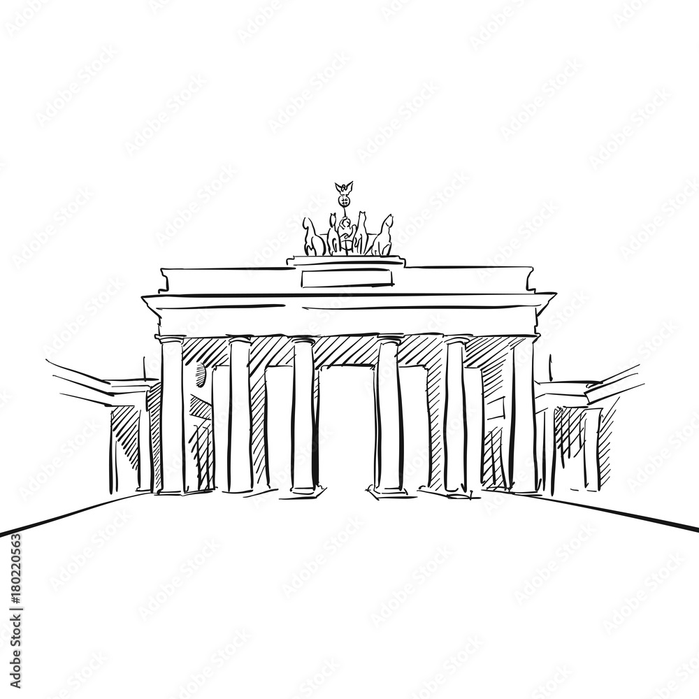 Brandeburg Gate in Berlin - obrazy, fototapety, plakaty 