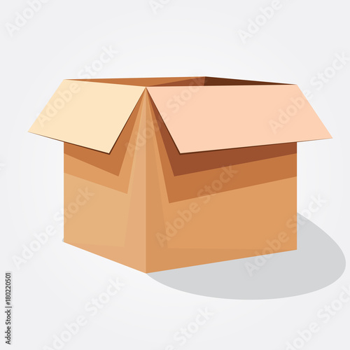 Vector illustration of a cardboard box
