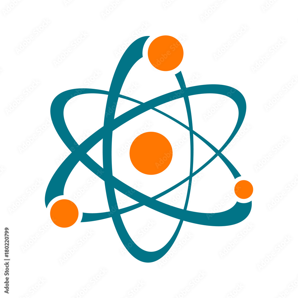 Single vector abstract atom sign icon Single vector abstract atom sign icon