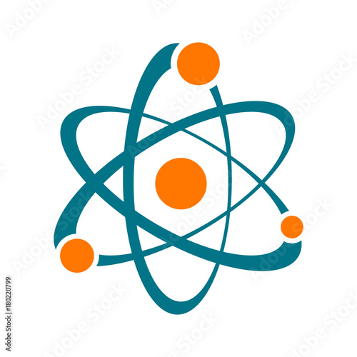 Single vector abstract atom sign icon
