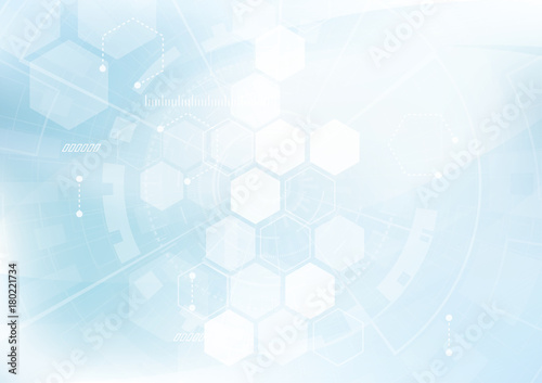 Vector Abstract background hexagons design. science futuristic energy technology. Hi-tech digital concept