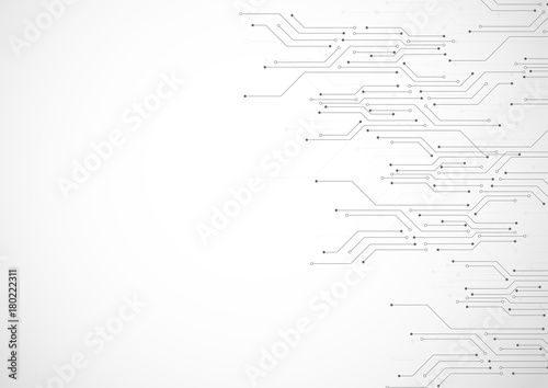 Abstract digital background with technology circuit board texture. Electronic motherboard illustration. Communication and engineering concept. Vector illustration