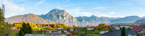 mount Traunstein Panorama in autumn photo