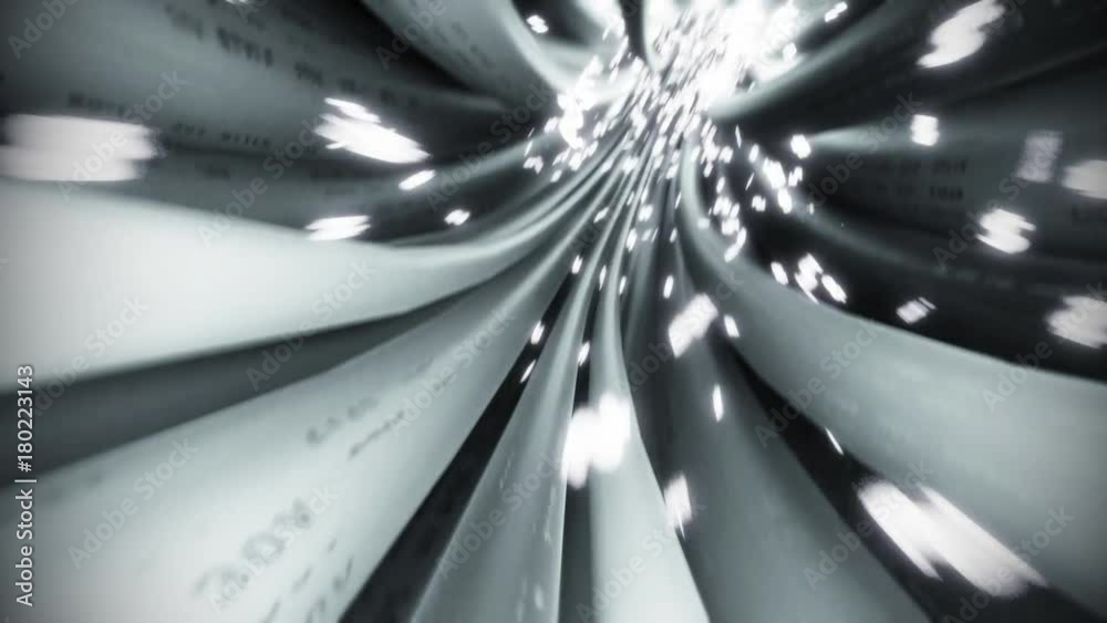 Wires cables dollar sign fly through data internet power circuit fiber 4k