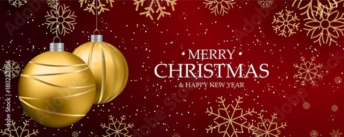 Banner on Christmas theme