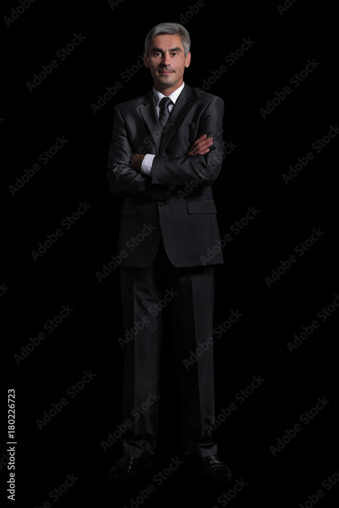 in full growth.successful adult businessman. in full growth.successful adult businessman.