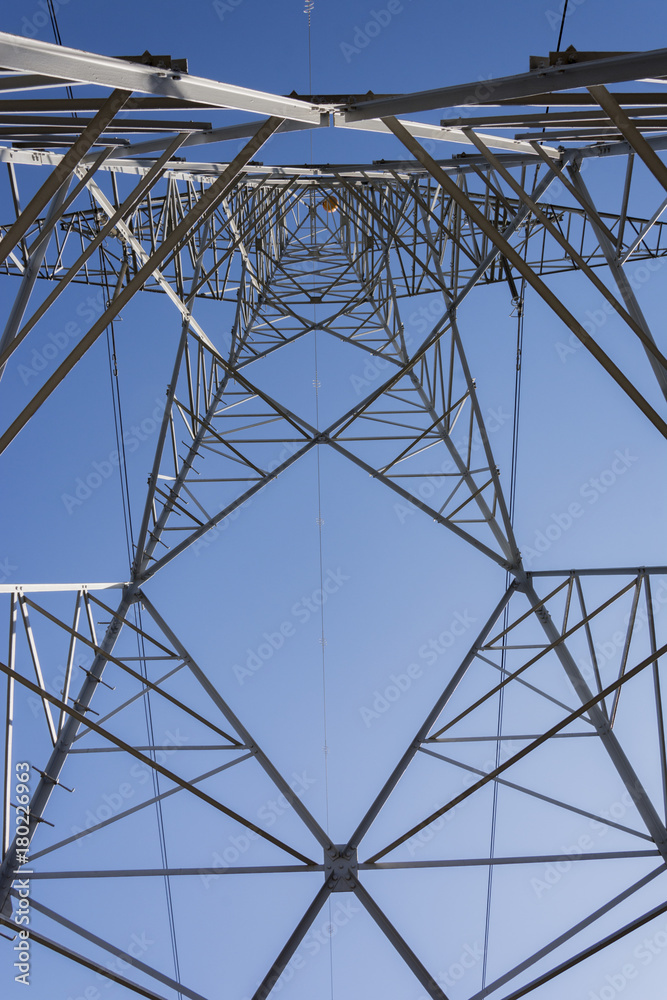 Towers and high-voltage electrical wiring