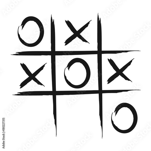 Tic tac toe game vector icon