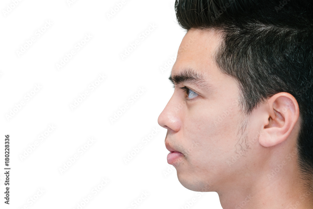 Man face closeup Stock Vector Images - Alamy