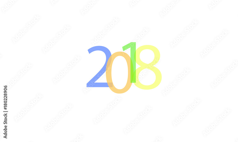 Creative colorful text 2018 Creative colorful text 2018