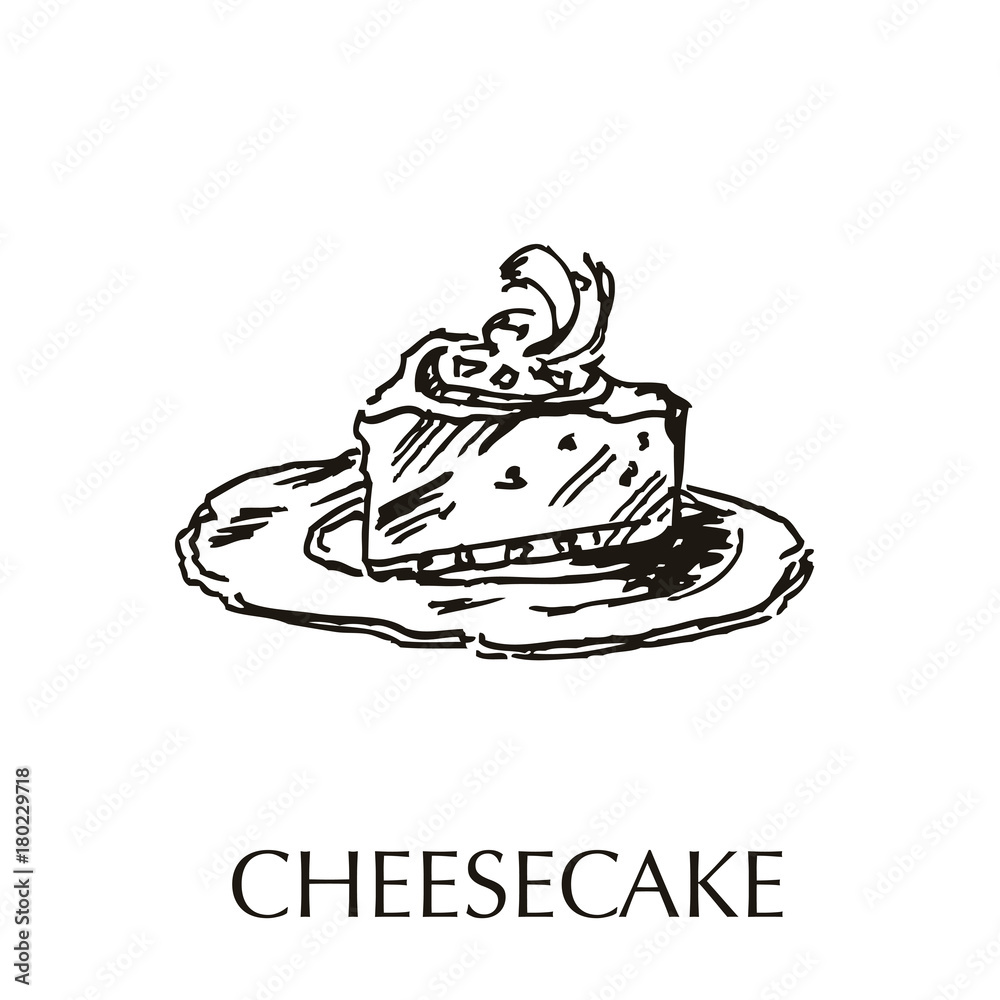 Cheesecake hand drawn Cheesecake hand drawn