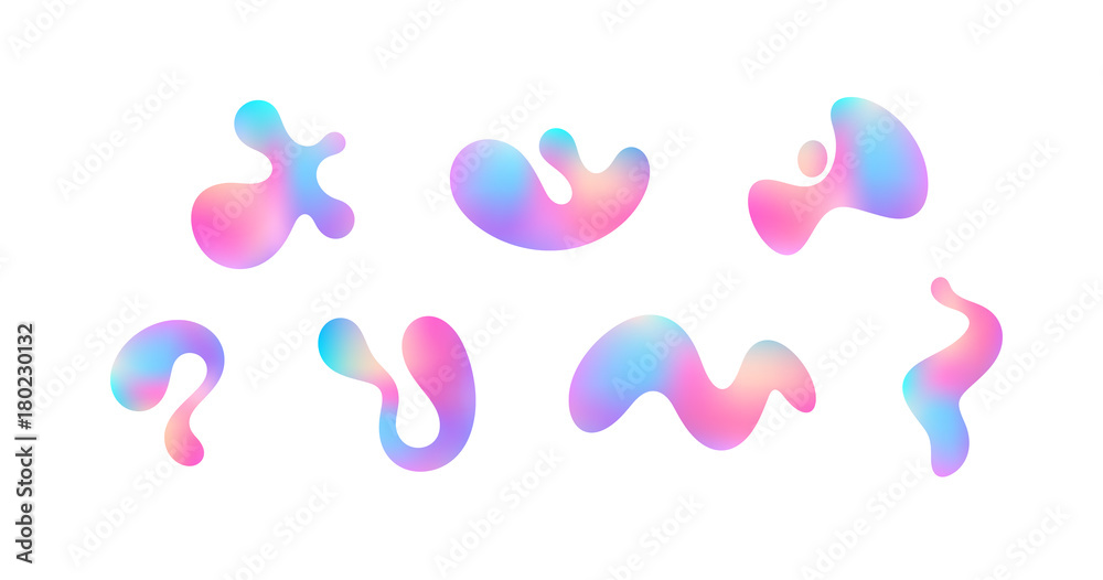 Creative shapes. Abstract stains and spots on white background Creative shapes. Abstract stains and spots on white background