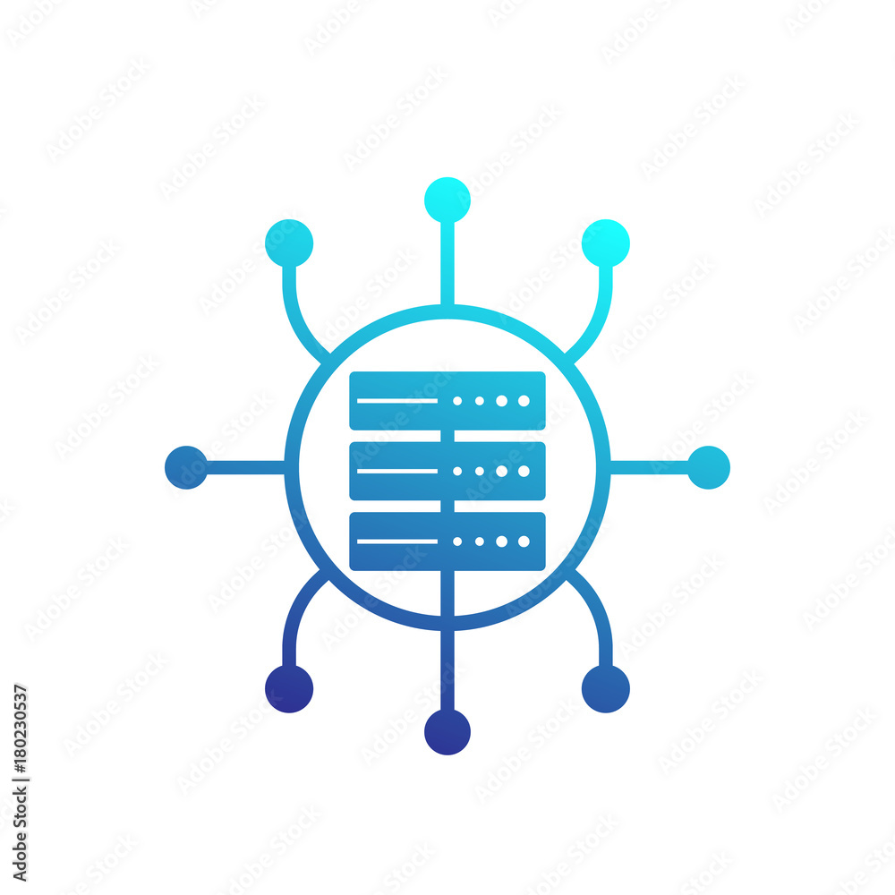 server icon isolated over white server icon isolated over white