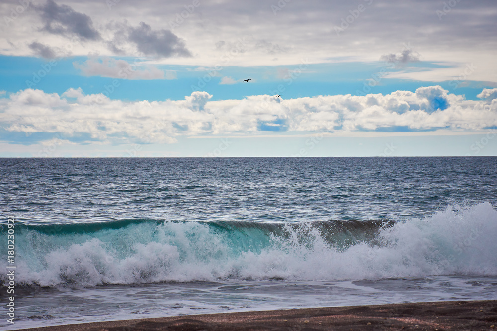 Meer Horizont mit Wellen Atlantik Azoren, Sao Miguel,