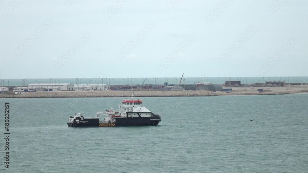 Caspian sea Port of Bautino 25 fps Caspian sea Port of Bautino 25 fps