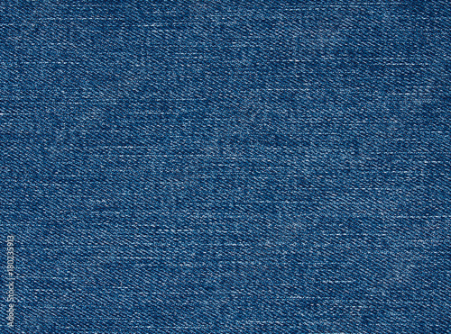Blue jeans fabric texture, denim plain surface background © vkilikov