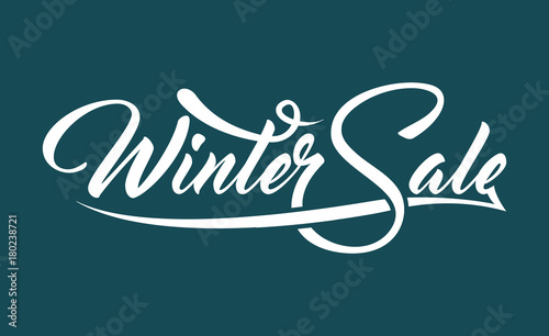 White text Winter Sale