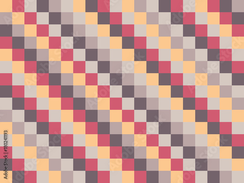 Lined vintage pattern. Lines background with red,orange and grey squares 