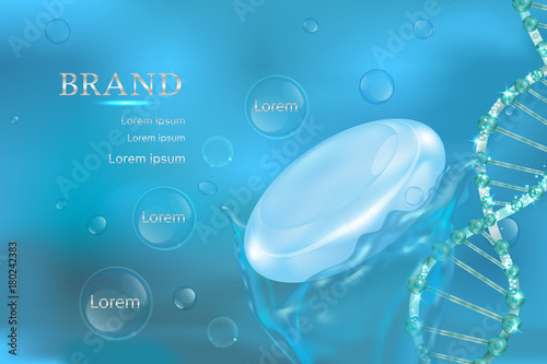 Soap bar with advertising background ready to use. Illustration vector.