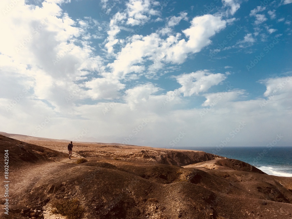 Mal nombre beach in Fuerteventura, Canary islands, Spain - obrazy, fototapety, plakaty 