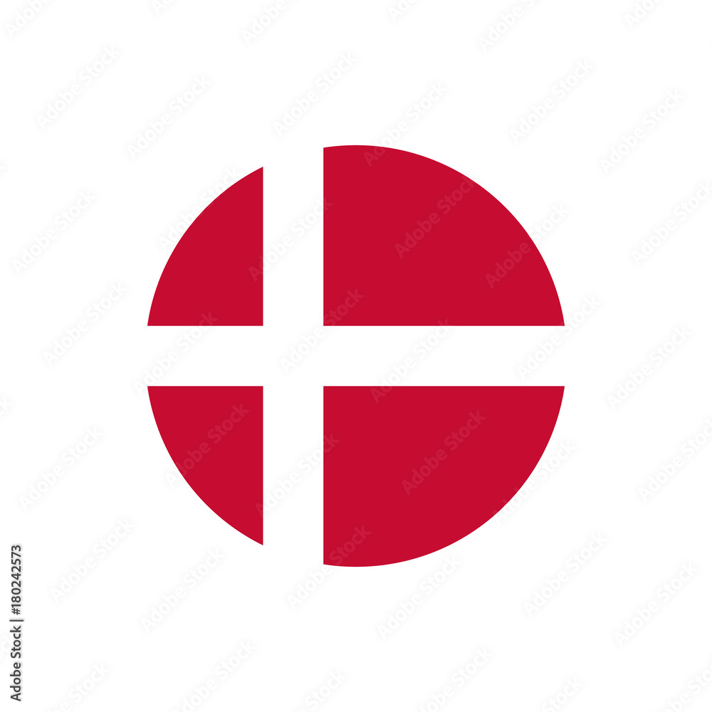 Obraz premium Denmark flag, official colors and proportion correctly.