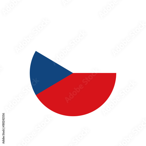 Czechia flag, official colors and proportion correctly. National Czech flag. Vector illustration