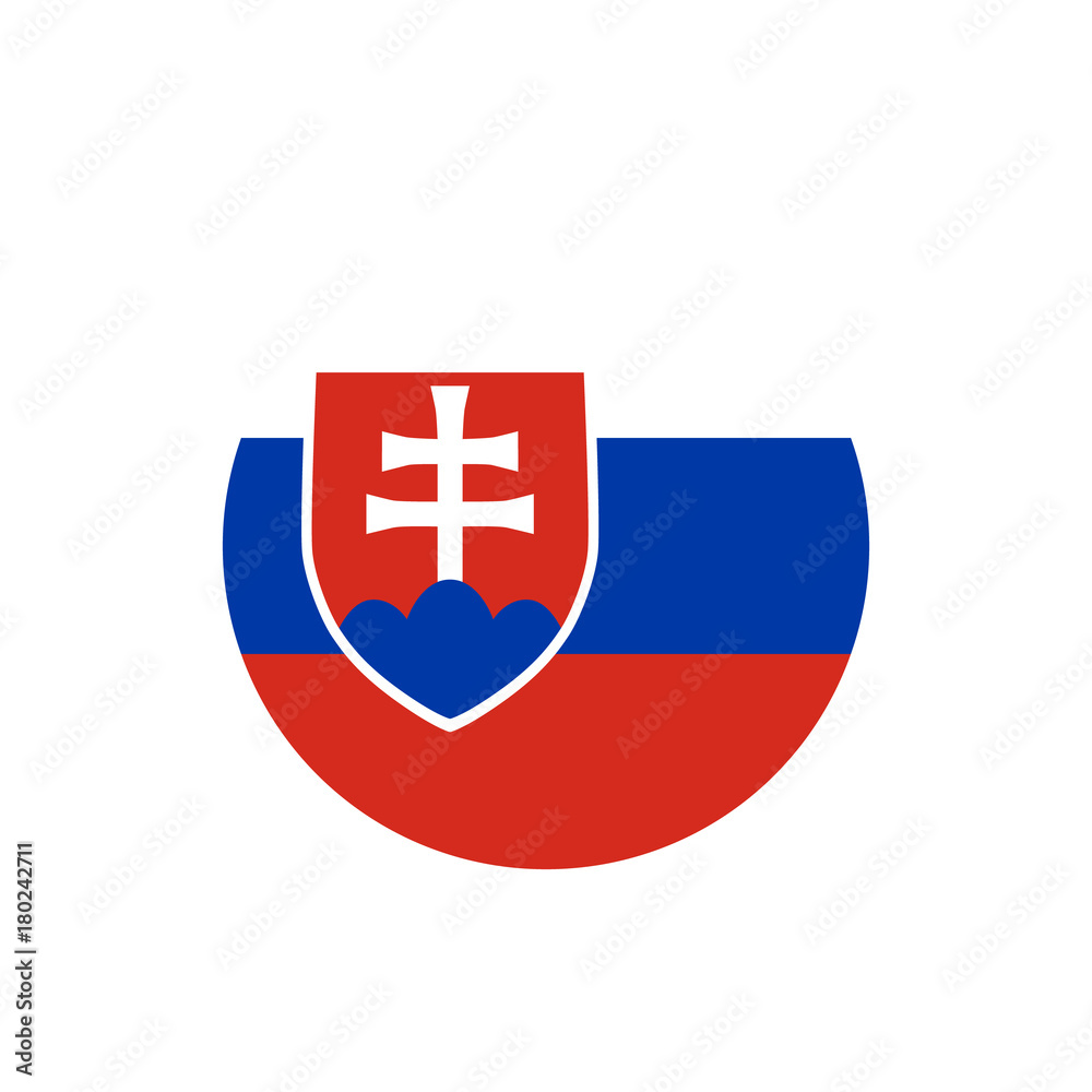 Obraz premium Slovakian flag, official colors and proportion correctly.