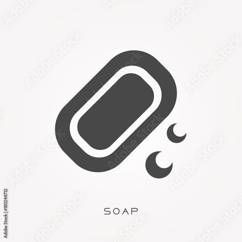 Silhouette icon soap