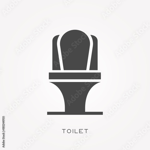 Silhouette icon toilet