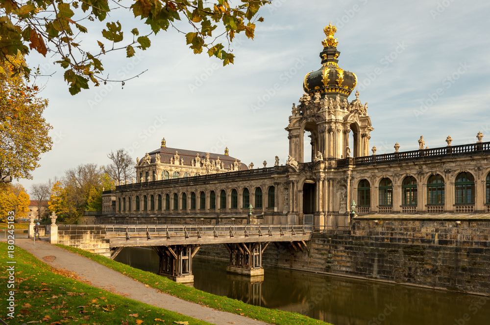 Kronentor of Zwinger in Dresden Germany in autumn