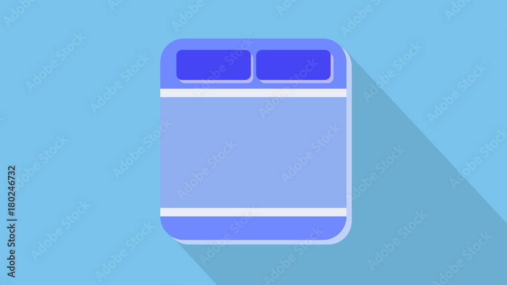 King Size Double Bed (Flat illustration) King Size Double Bed (Flat illustration)