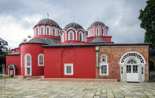 Cuadro en lienzo Katholikon or the central church, Great Lavra Monastery, Mount Athos, Halkidiki,