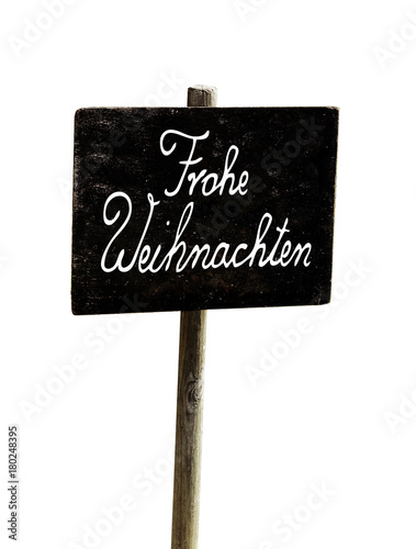 Schild Frohe Weihnachten