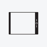 Icon graphic tablet, smartphone. Black and white pictogram for web design. Vector flat illustrations, logo