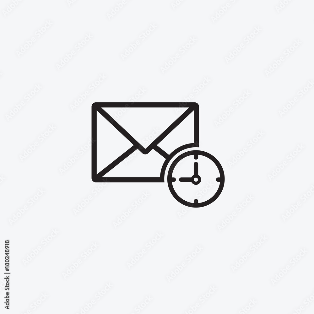 Icon graphic envelope. Black and white pictogram for web design. Vector flat illustrations, logo Icon graphic envelope. Black and white pictogram for web design. Vector flat illustrations, logo