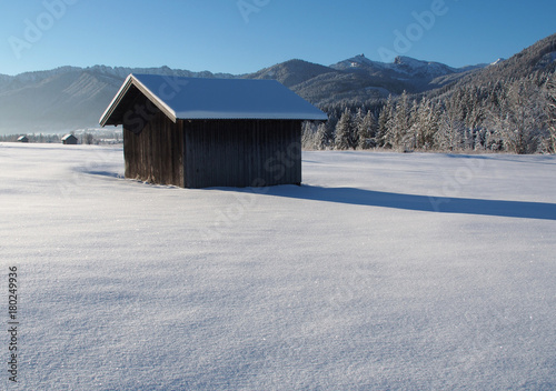 Winterlandschaft bei Unterammergau