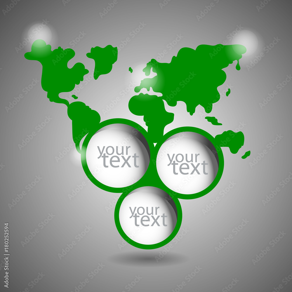  World Map Speech Bubble