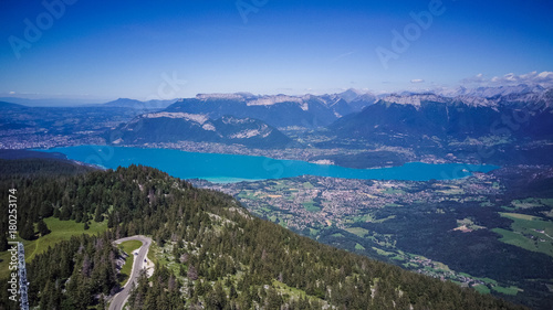 View above Annecy Lake in France