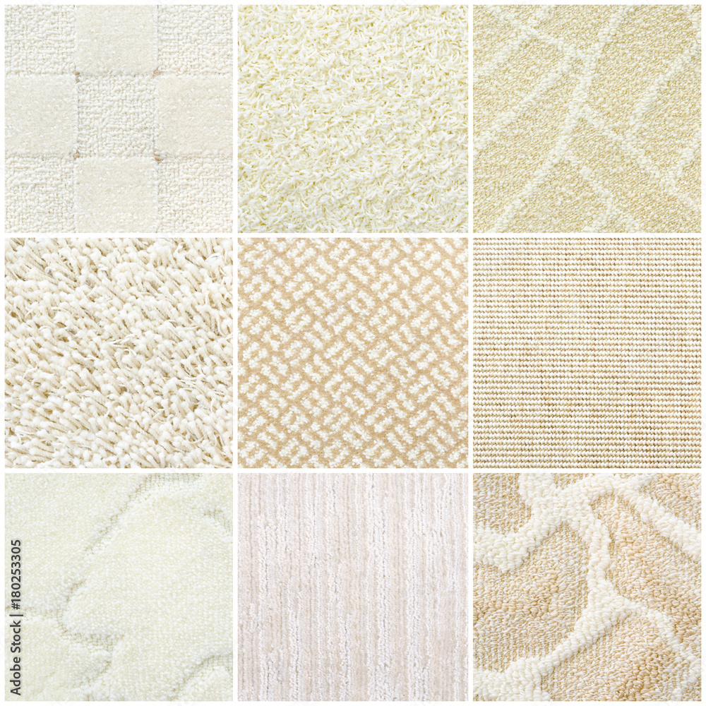 Fototapeta premium set of pastel carpet samples