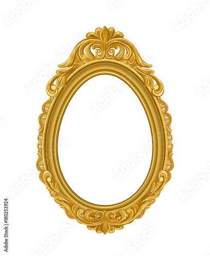 oval gold vintage picture frame