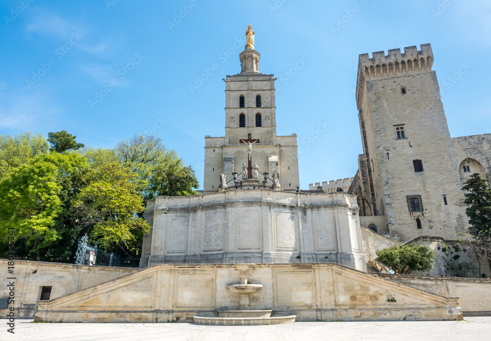 Avignon cathedral next to Papal palace